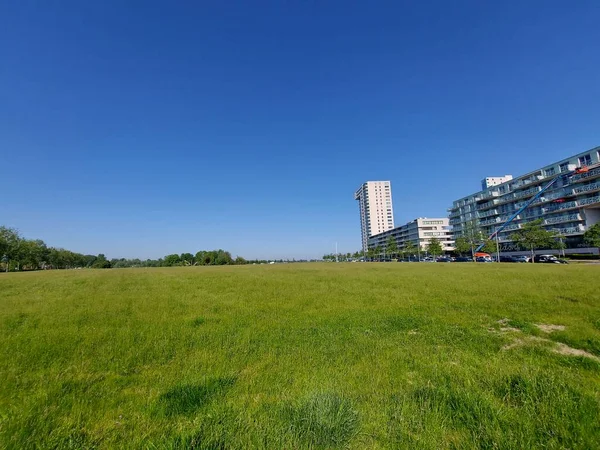 Grasveld Nesselande Als Onderdeel Van Een Nieuw Stadsdeel Van Uitbreiding — Stockfoto