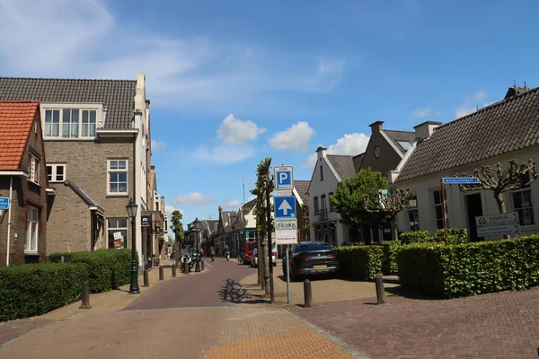 Shops Old Buildings Dorpsstraat Old Village Nieuwerkerk Aan Den Ijssel — Stock Photo, Image