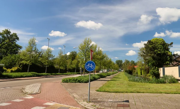 Estrada Principal Europalaan Aldeia Nieuwerkerk Aan Den Ijssel Países Baixos — Fotografia de Stock