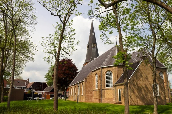 Stary Zreformowany Kościół Dorpsstraat Wsi Zevenhuizen Holandii Południowej Holandii — Zdjęcie stockowe