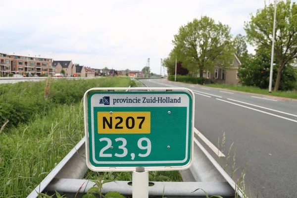 Regionální Silnice N207 Mezi Městy Gouda Waddinxveen Nizozemsku — Stock fotografie