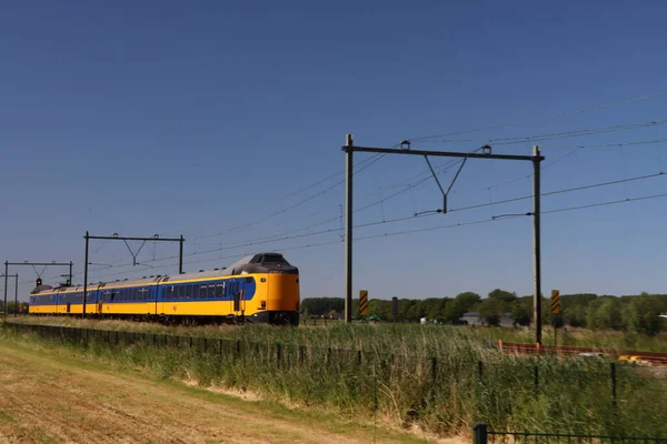 Train Interurbain Icm Koploper Entre Rotterdam Gouda Dans Zuidplaspolder Moordrecht — Photo