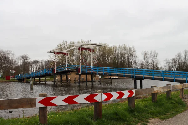 Houten Ophaalbrug Pekhuisbrug Rotte Tussen Oud Verlaat Bleiswijk — Stockfoto