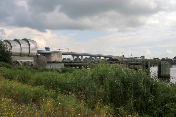 Ramspolkering Water Bellows Weir Ens High Water Protection Netherlands — стоковое фото