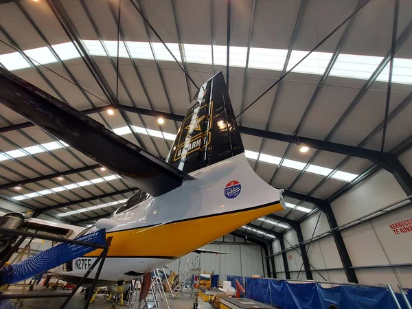 Caballeros Oro F27 Fokker Amistad Avión Hangar Aeropuerto Lelystad Para —  Fotos de Stock