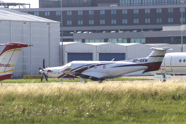 Kkw Private Pilatus Rotterdam Aeropuerto Haya Los Países Bajos — Foto de Stock