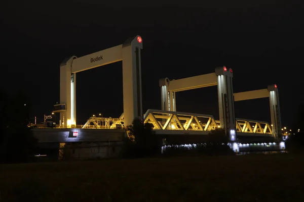 Botlekbrug Most Mezi Botletem Europoort Přístav Rotterdamu Přes Dálnici A15 — Stock fotografie