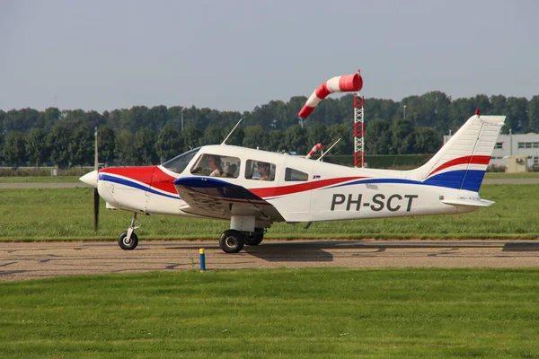 Sct P28A Piper 161 Wojownik Vliegclub Flevo Lotnisku Lelystad Holandii — Zdjęcie stockowe