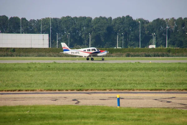 Vfe P28A Piper 161 Guerreiro Iii Vliegclub Flevo Aeroporto Lelystad — Fotografia de Stock