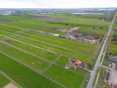 Cortelande, Hollanda - 16 Ekim 2025 - Cortelande Bölgesi, Zuidplaspolder 'daki yeni Zuidplas köyü. Burada 8000 ev, bir iş parkı ve bir orman olmalı. Burası Moordrecht ve Zeve topraklarında bulunan yepyeni bir köy.