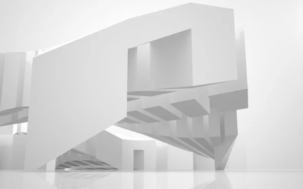 Абстрактная архитектура. абстрактное белое здание на белом фоне . — стоковое фото