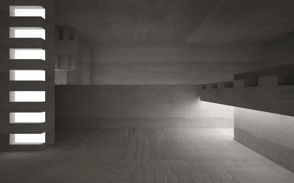 空の暗い抽象的なコンクリートの部屋のインテリア — ストック写真