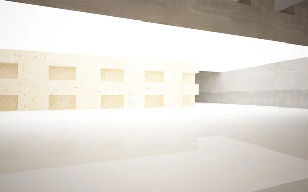 Пустой интерьер из известняка и бетона — стоковое фото