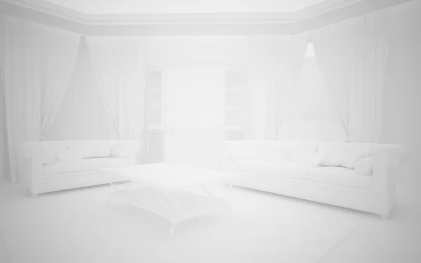 Beyaz klasik iç arka plan — Stok fotoğraf