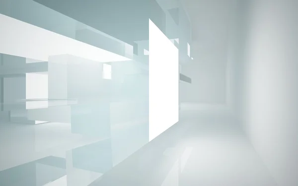 Абстрактный интерьер стеклянных блоков — стоковое фото