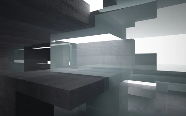 Lege donkere abstracte concreet kamer interieur — 스톡 사진
