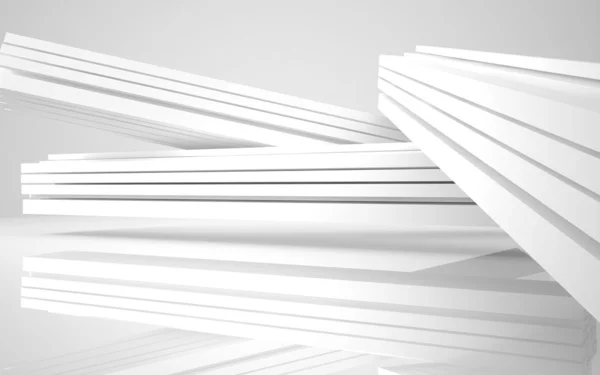 Arquitetura abstrata. abstrato edifício branco sobre um fundo branco . — Fotografia de Stock
