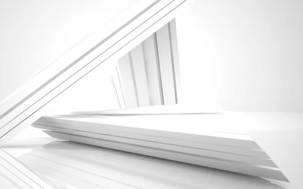 Abstract architectuur. abstract witte gebouw op een witte achtergrond. — Stockfoto