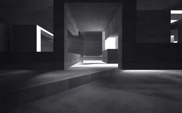 Empty dark abstract concrete room interior