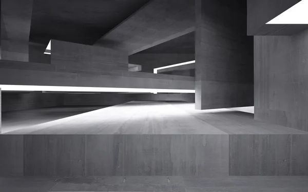 空の暗い抽象的なコンクリートの部屋のインテリア — ストック写真