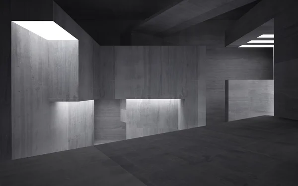 Lege donkere abstracte concreet kamer interieur — Stockfoto