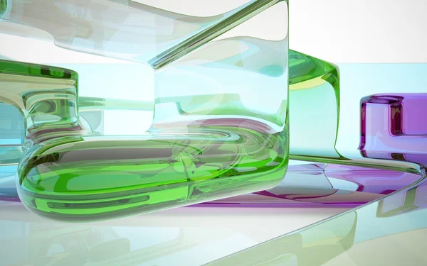 Interior de vidro abstrato — Fotografia de Stock