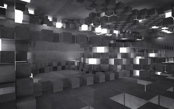 Contexto abstrato de cubos de concreto — Fotografia de Stock