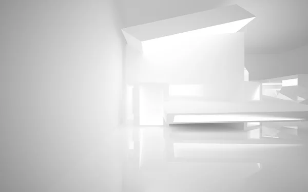 Architecture abstraite. bâtiment abstrait blanc sur fond blanc . — Photo