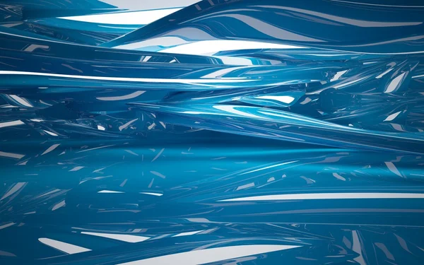 Glatter blauer Innenraum — Stockfoto