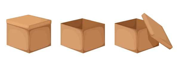 Cajas de cartón. Ilustración vectorial . — Vector de stock