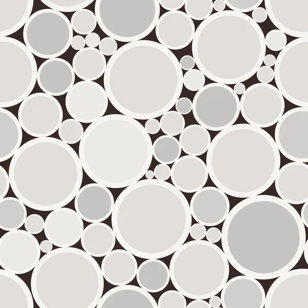 Abstraktes nahtloses Muster mit beigen Kreisen. Vektorillustration. — Stockvektor