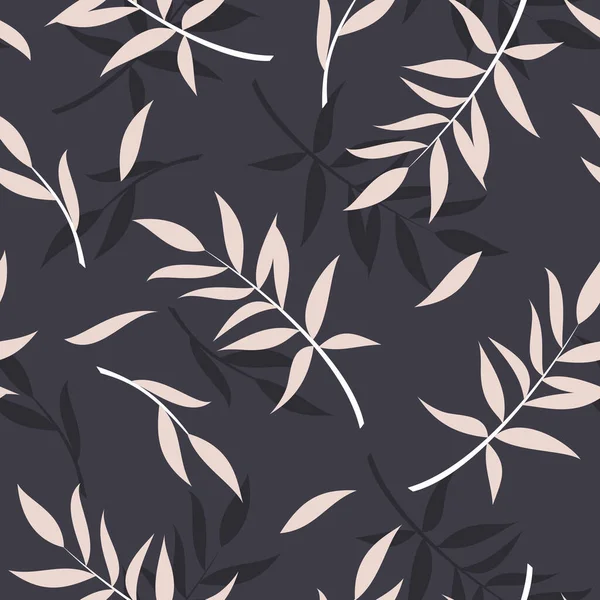 Vector seamless pattern with willow leaves. — Stock Illustration Vector Seamless Pattern Willow Leaves Royalty Free Stock Illustrations