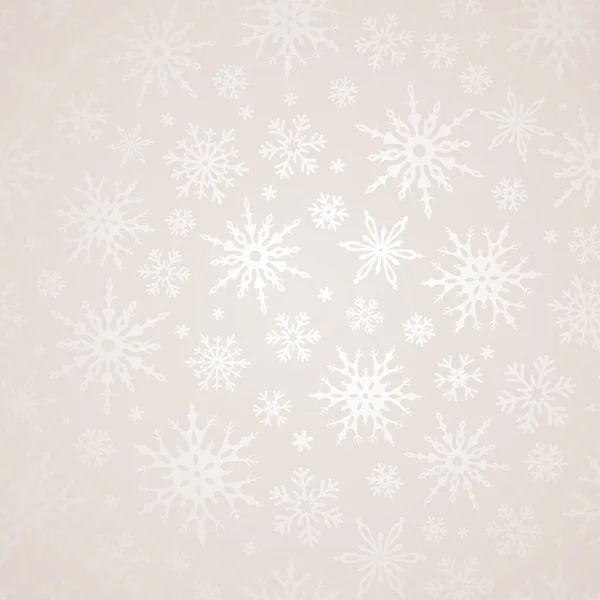 Wektor Bezszwowe Srebrne Tło Boże Narodzenie Płatków Śniegu — Wektor stockowy