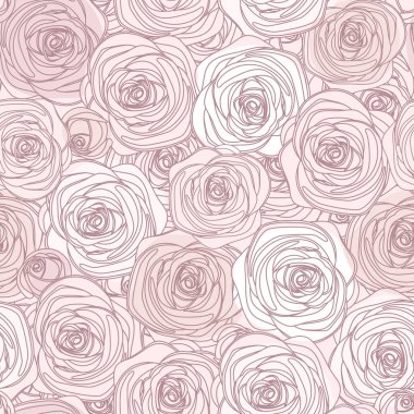 Gül desenli pembe çizgiler.