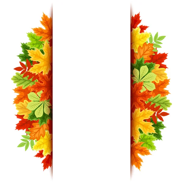 Vector background with colorful autumn leaves. Eps-10. — Stock Vector