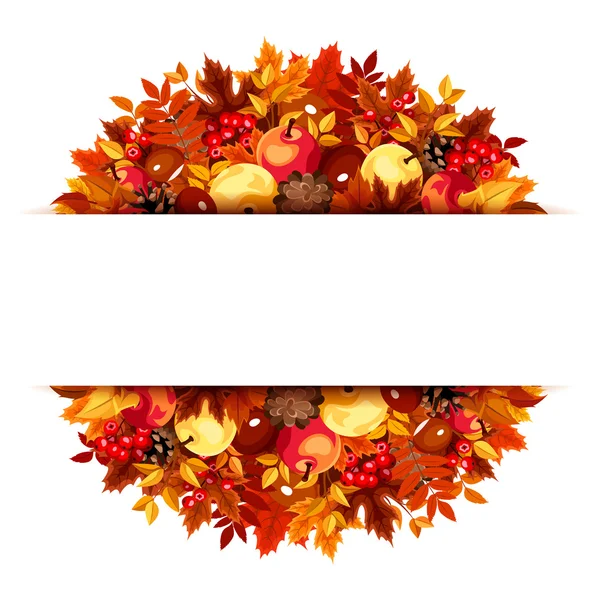 Banner with autumn leaves. Vector eps-10. — Stock Vector