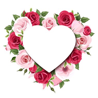 arka plan gül ve lisianthus çiçekli. vektör eps-10.