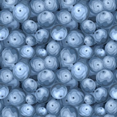 Seamless background with blueberries. Vector illustration. clipart