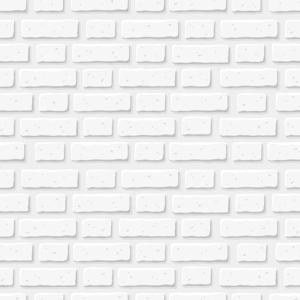 Pared de ladrillo blanco. Textura sin costura vectorial . — Vector de stock