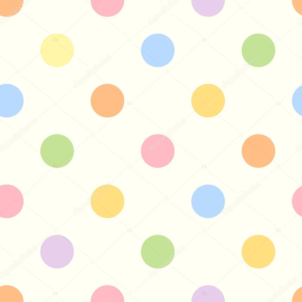 Seamless colorful polka dot pattern.