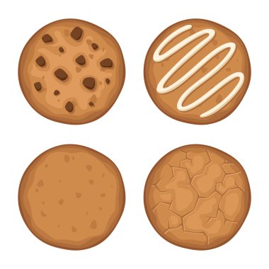 Set of cookies. Vector illustration.