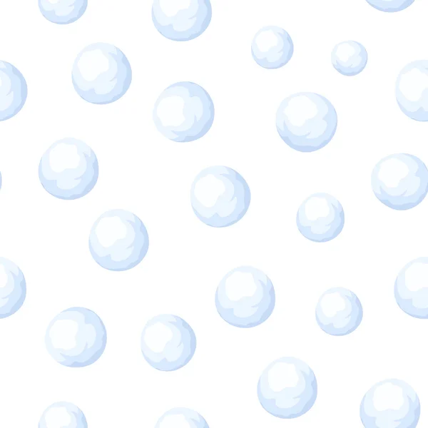 Fond sans couture avec boules de neige. Illustration vectorielle . — Image vectorielle