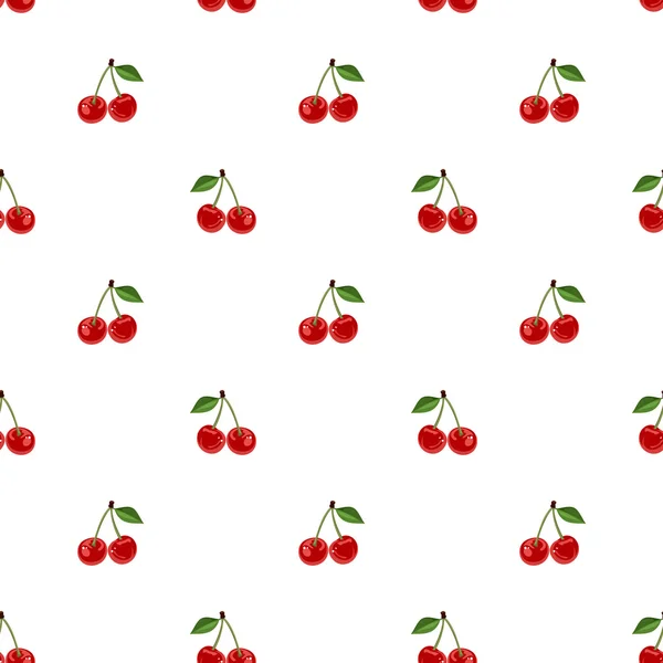 Seamless pattern with cherry. Vector illustration. — Stock Vector