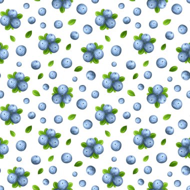 Yaban mersini ile Seamless modeli. Vektör çizim.