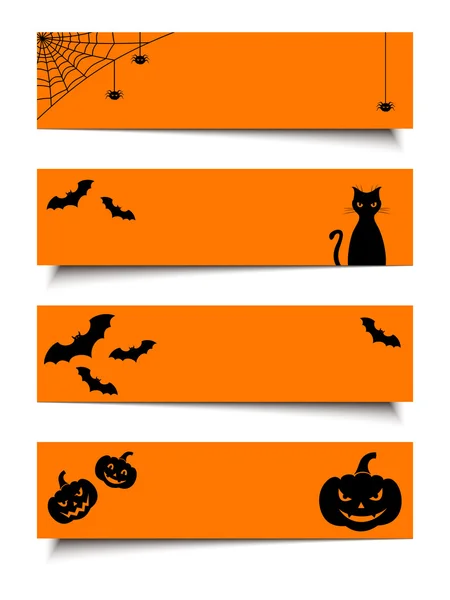 Bandeiras da web de Halloween. Vetor eps-10 . —  Vetores de Stock