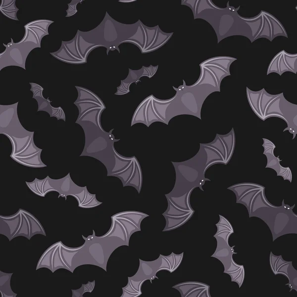 Sömlös bakgrund med fladdermöss. Vektorillustration. — Stock vektor