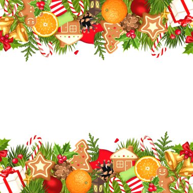 Noel yatay sorunsuz geçmiş. vektör çizim.