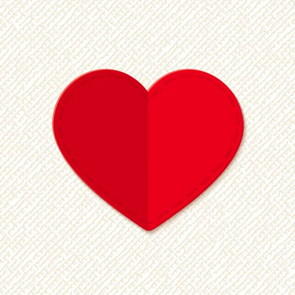 Piros Valentin szív. Vektoros eps-10. — Stock Vector
