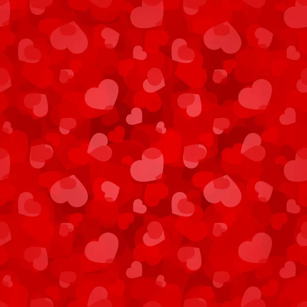 Día de San Valentín patrón sin costura roja con corazones. Vector eps-10 . — Vector de stock