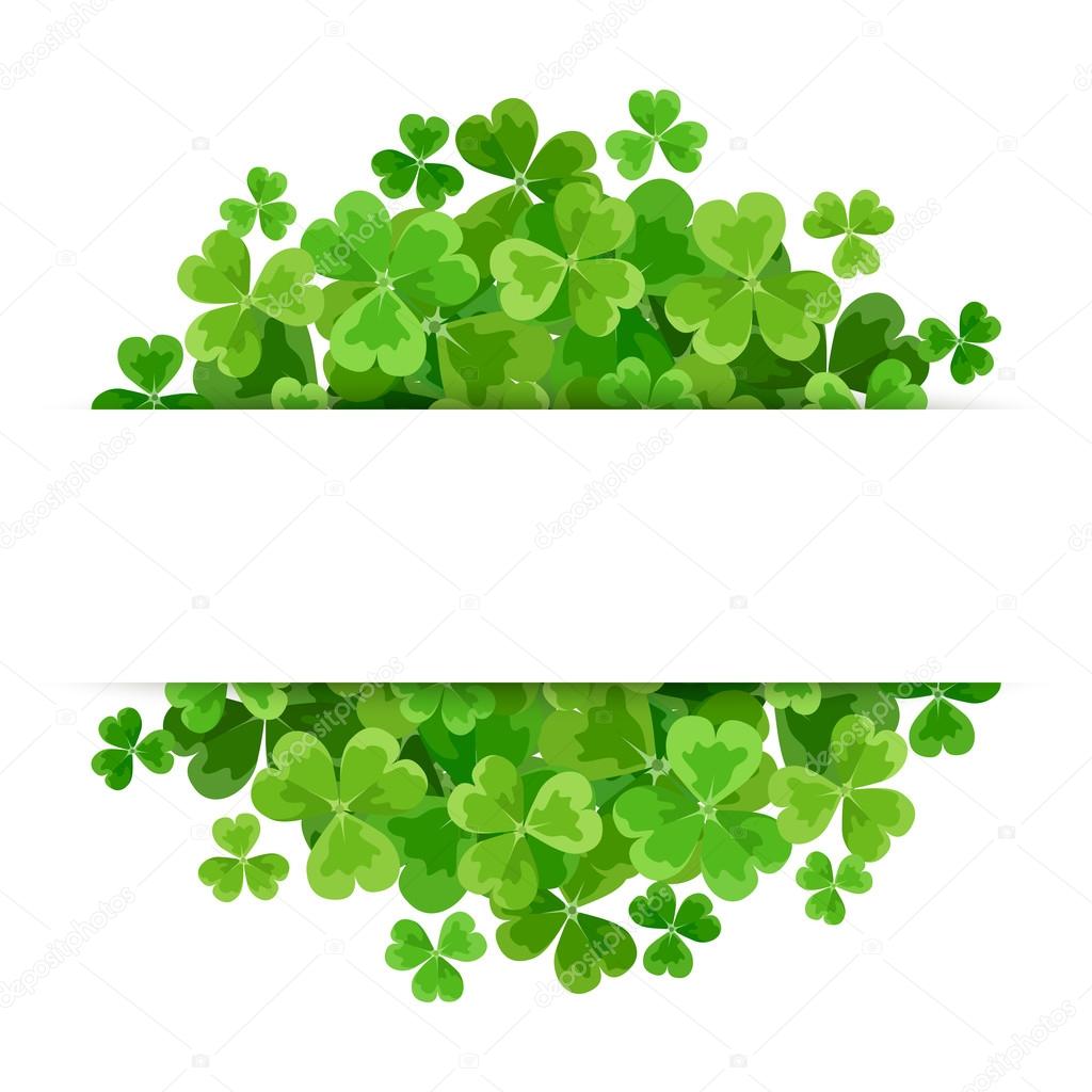 St. Patrick's day vector background with shamrock.